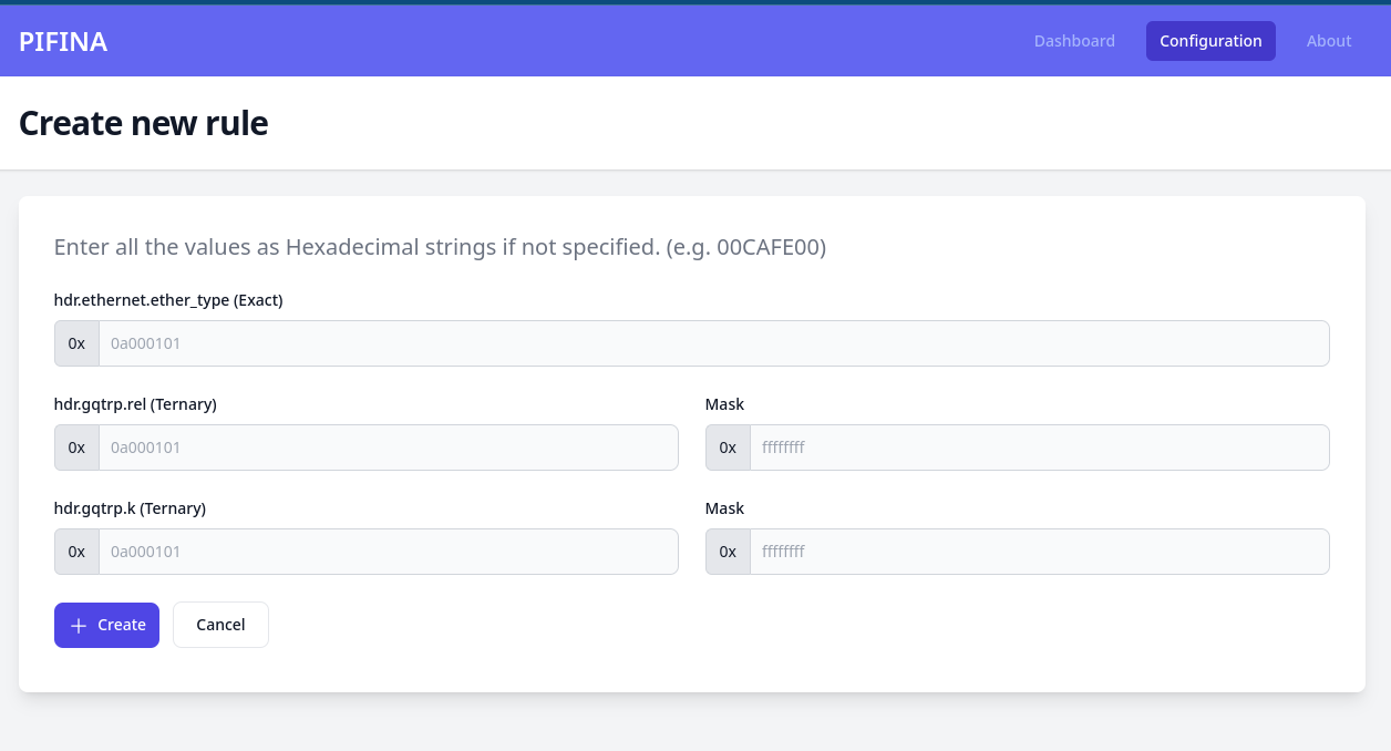 Add new traffic selector rule